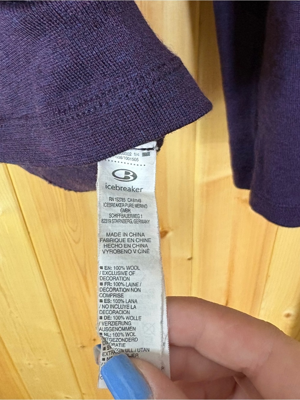 Icebreaker Bodyfit 260 Merino Wool Thermal Set XL Purple Quarter Zip & Leggings - Picture 13 of 16
